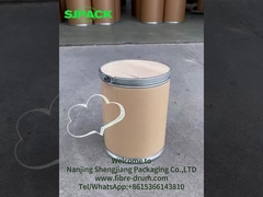Fiber drum with plywood lid and bottom